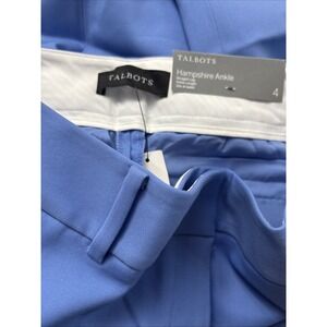 NWT Talbots Women's Misses Sz 4 Hampshire Ankle Slacks Pants Ocean Blue Straight